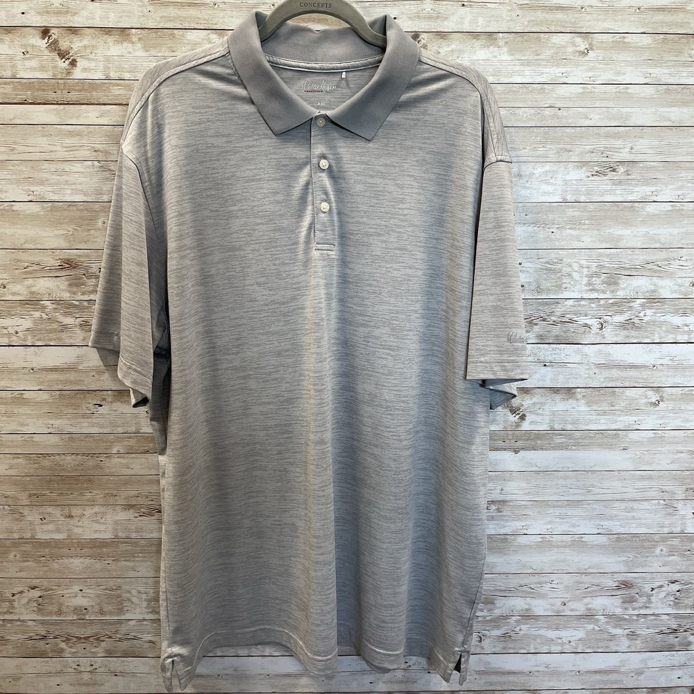 Walter Hagan Mens 2XL Shirt Essentials Polo Gray Performance Golf XXL Activewear